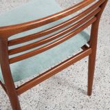 Midcentury Danish set of 6 dining chairs in teak by Erling Torvits for Sorø Stolefabrik 1960s