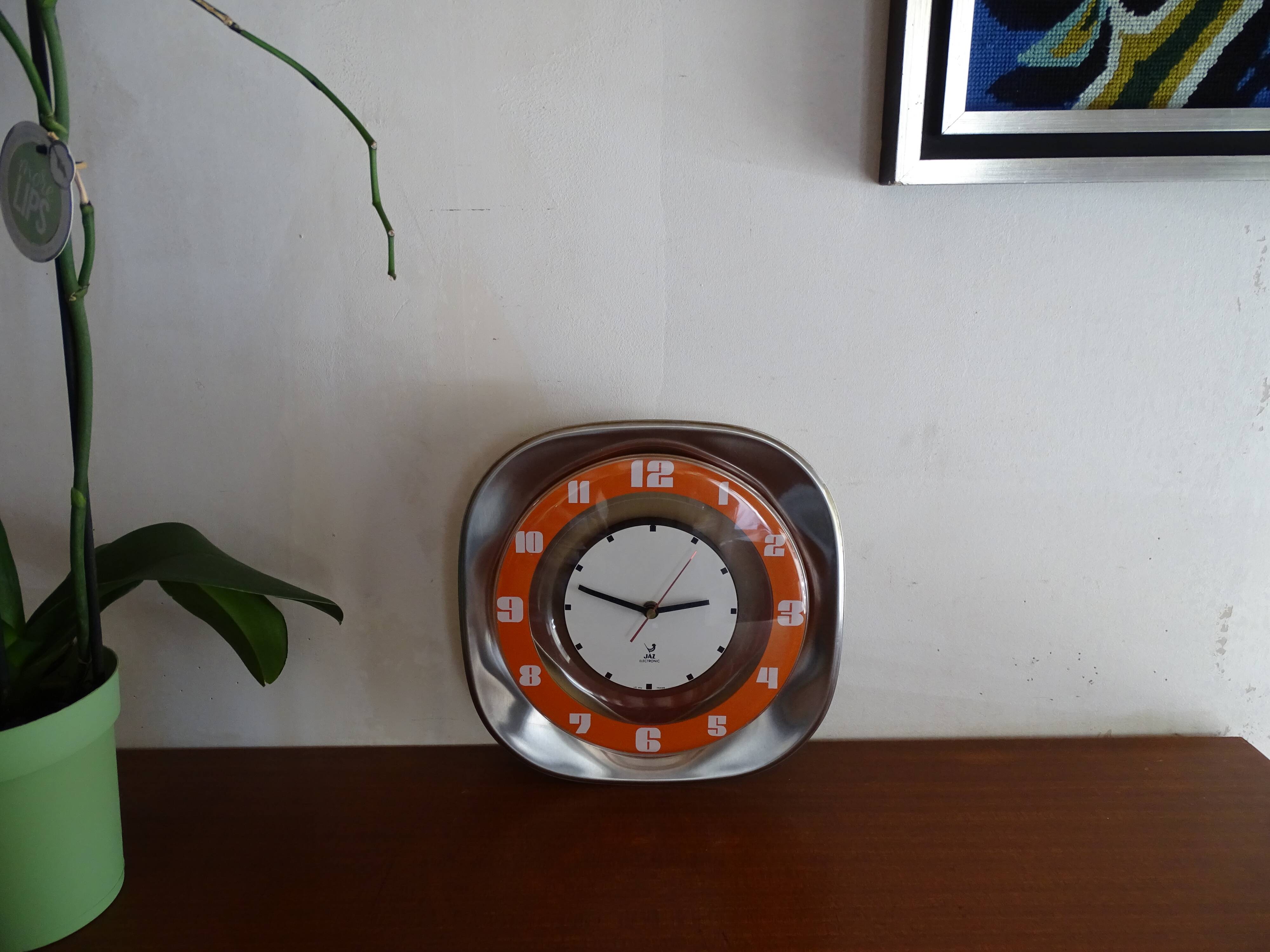 Horloge Jaz electronic alu vintage design 1970
