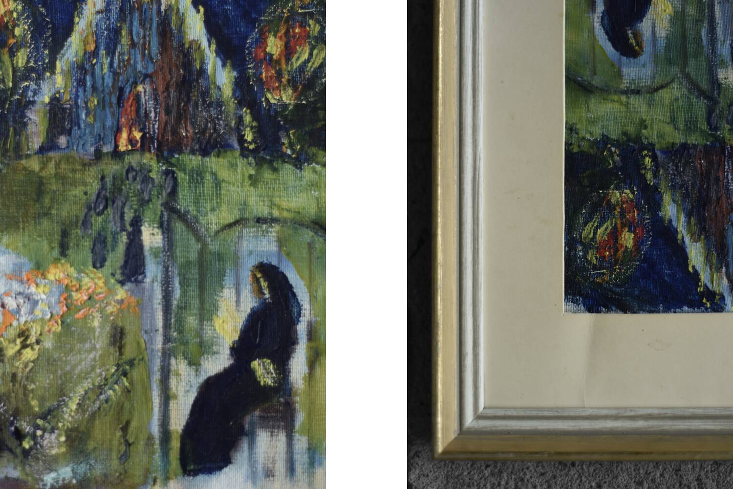 Oil on canvas framed by Frideborg Bryth, Finis Lordes, 1950