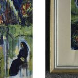 Oil on canvas framed by Frideborg Bryth, Finis Lordes, 1950