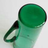 Green glass pitcher