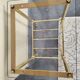 Table d'appoint vintage laiton et verre