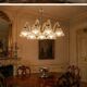 Museal 8 Light Art Decò Barovier e Toso Chandelier, Murano "Bubble" Glass,