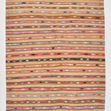 Vintage Striped Pattern Multicolor Kilim Rug, 183x239Cm