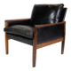 Armchair Made In Rosewood & Black Leather Cushions By Hans Olsen From 1960s