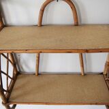 Rattan wall shelf