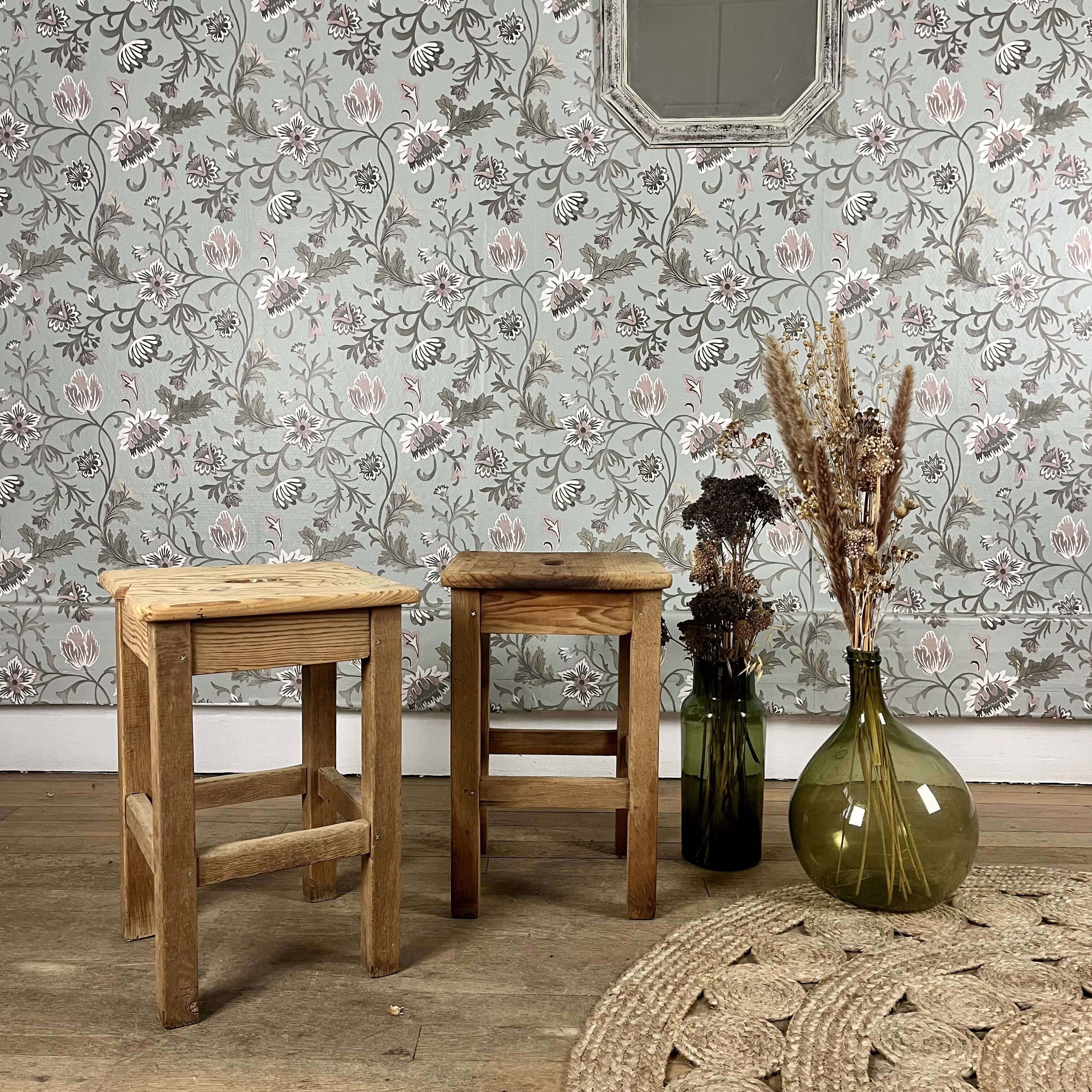 Wooden workshop stools