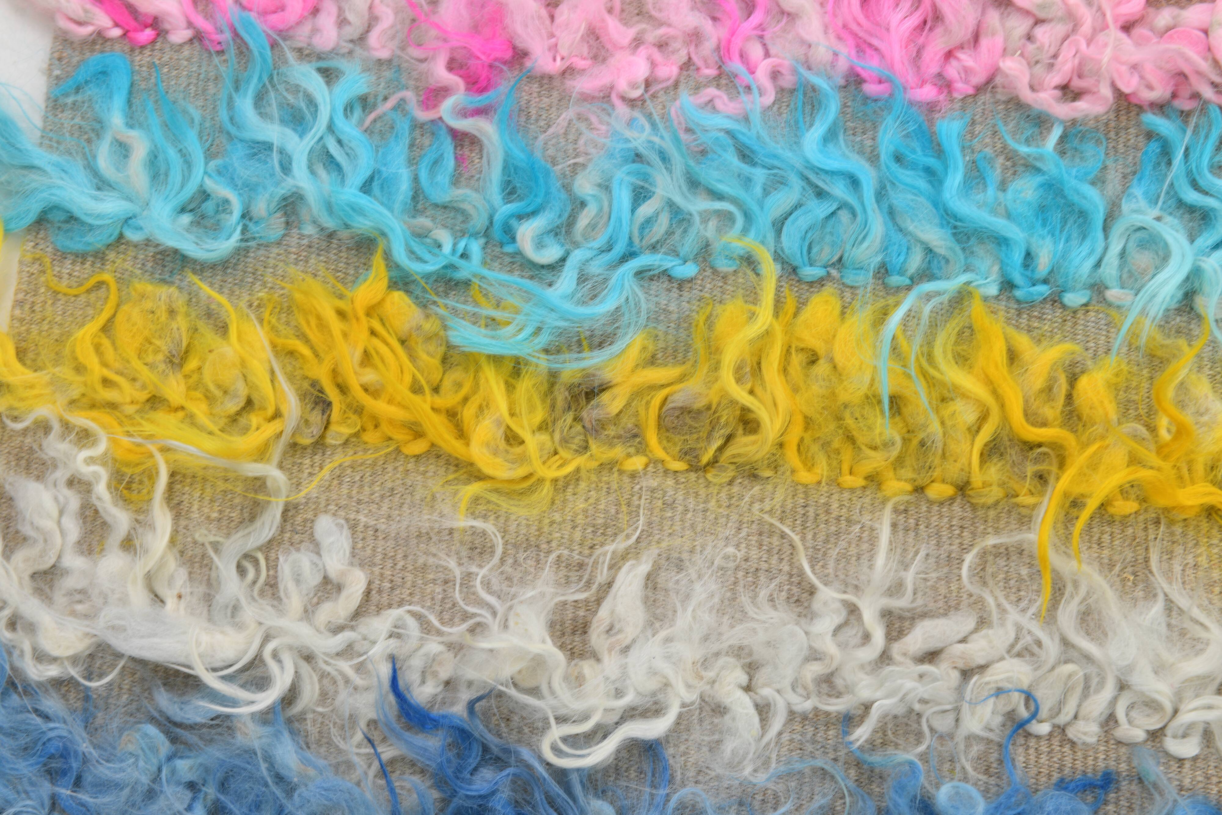 3x10 Pink & Blue Kilim Runner Rug, 94x294Cm