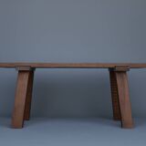 Table brutaliste en chêne massif