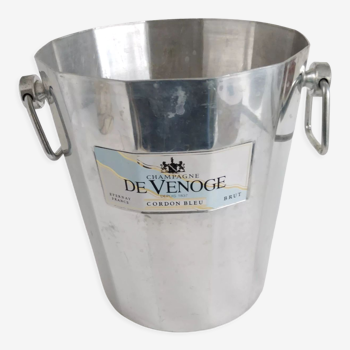 Seau à champagne vintage De Venoge made in France en aluminium