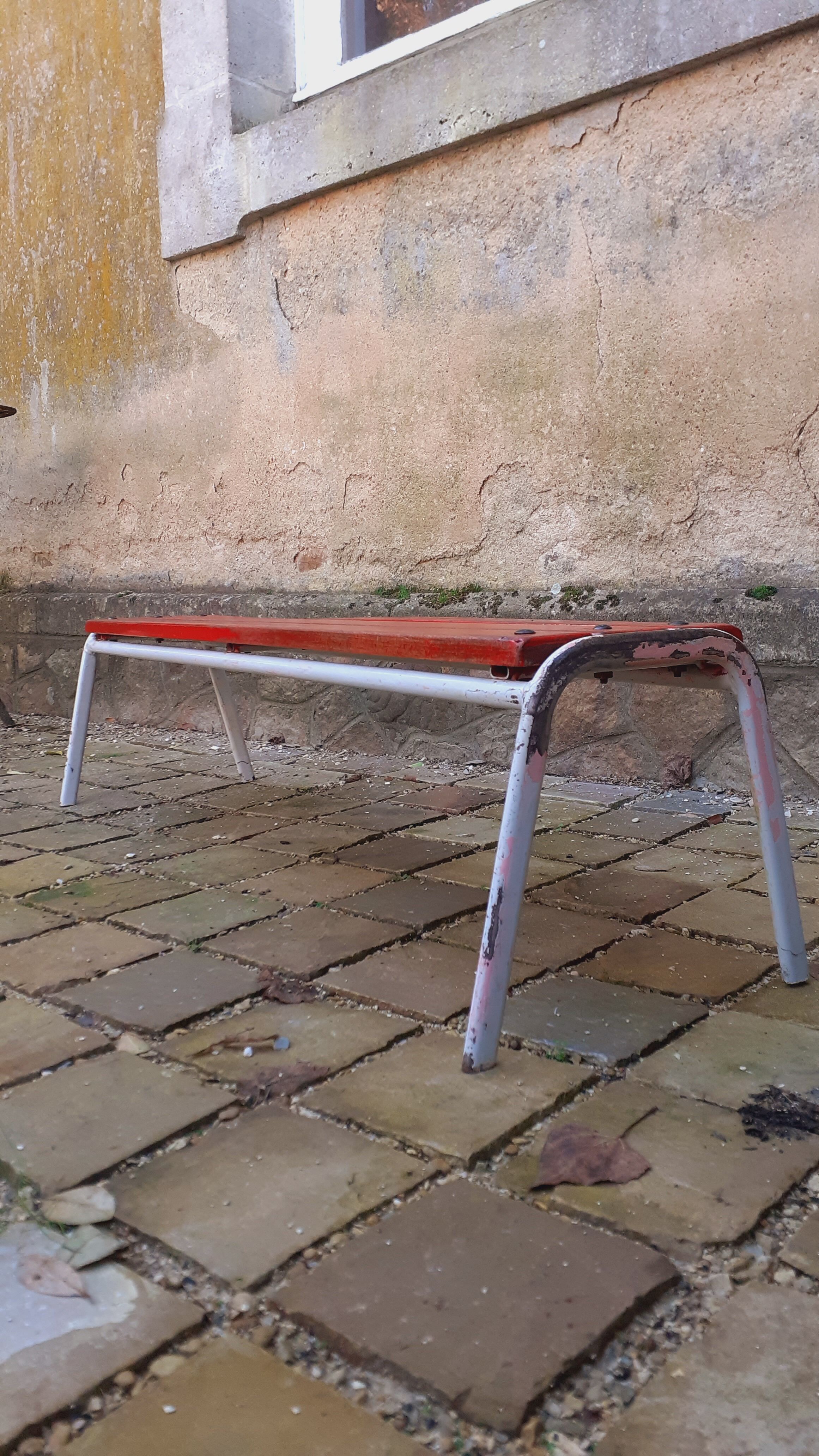 Vintage school bench year 60