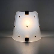 Pair of vintage wall lamps in Plexiglas and Rockabilly brass. Year 50