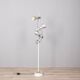 Vintage floor lamp 70s chromed metal and white italian design