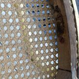 Old armchair Thonet canned wood