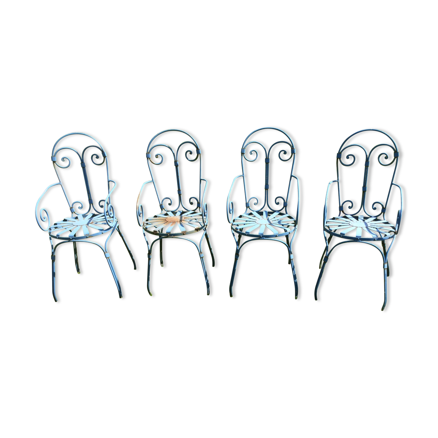 Vintage iron garden chairs