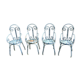 Chaises de jardin en fer vintage
