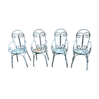 Chaises de jardin en fer vintage
