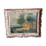 Table country scene, 18th century style
