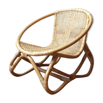 Wicker and rattan child armchair 50