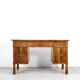 Bureau Art Déco italien en ronce de noyer foncé
