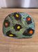 Square shallow dish Vallauris Fat Lava glaze sea foam vintage 1960s