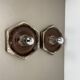 Modernist fat lava ceramic wall lamps by Pan Ceramics, Germany, 1970s, set of 2