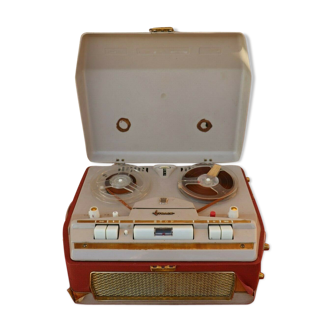 Deco vintage magnetophone stereo Léo Ferré - brassens brel ferra trenet sound on the band vintage 1950 radiola 4 track
