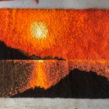 Vintage wall tapestry carpet 1970 wool