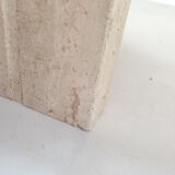 Italian travertine coffee table, 1980s