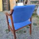 Scandinavian style armchair + velvet footrest