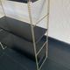 Vintage 1960 String wall shelf black and gold - 60 x 48 cm