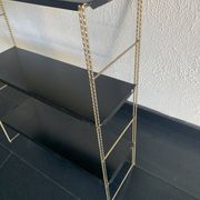 Etagère vintage 1960 String murale noir doré - 60 x 48 cm