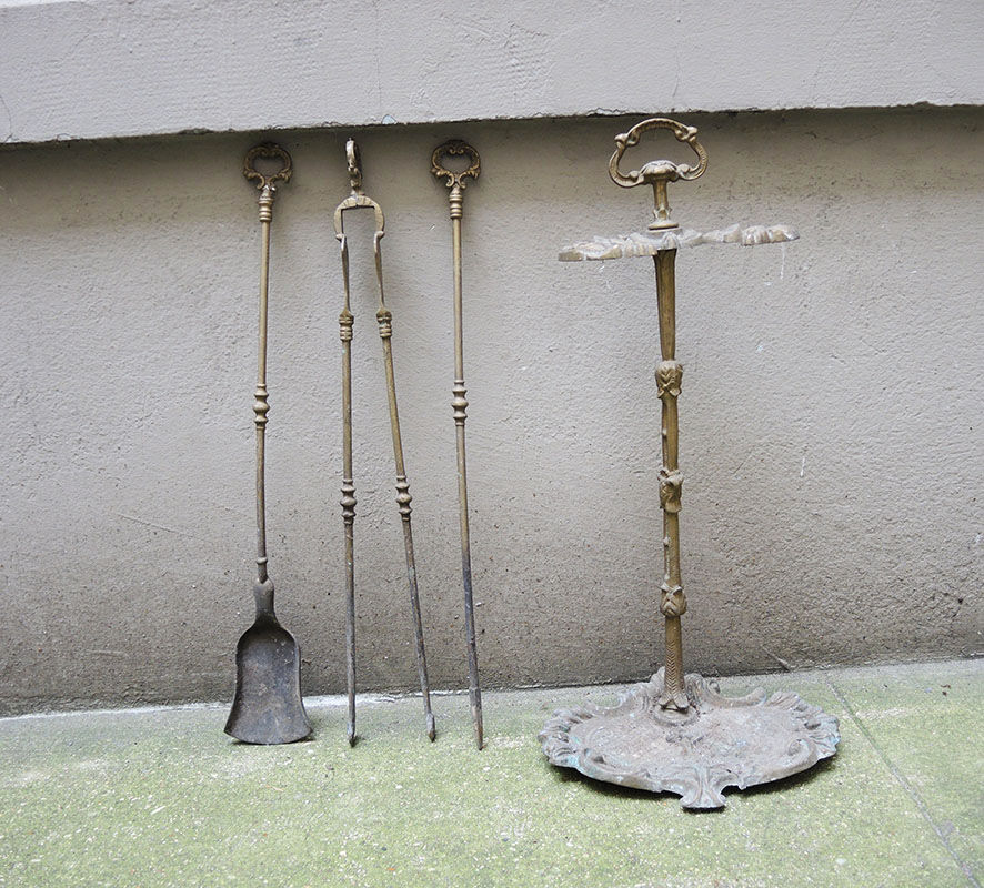 Former chimney servant 3 brass accessories