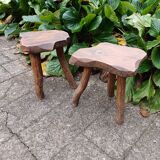 Pair of brutalist stools