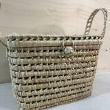 40cm rectangular storage trunk in palm leaves doum