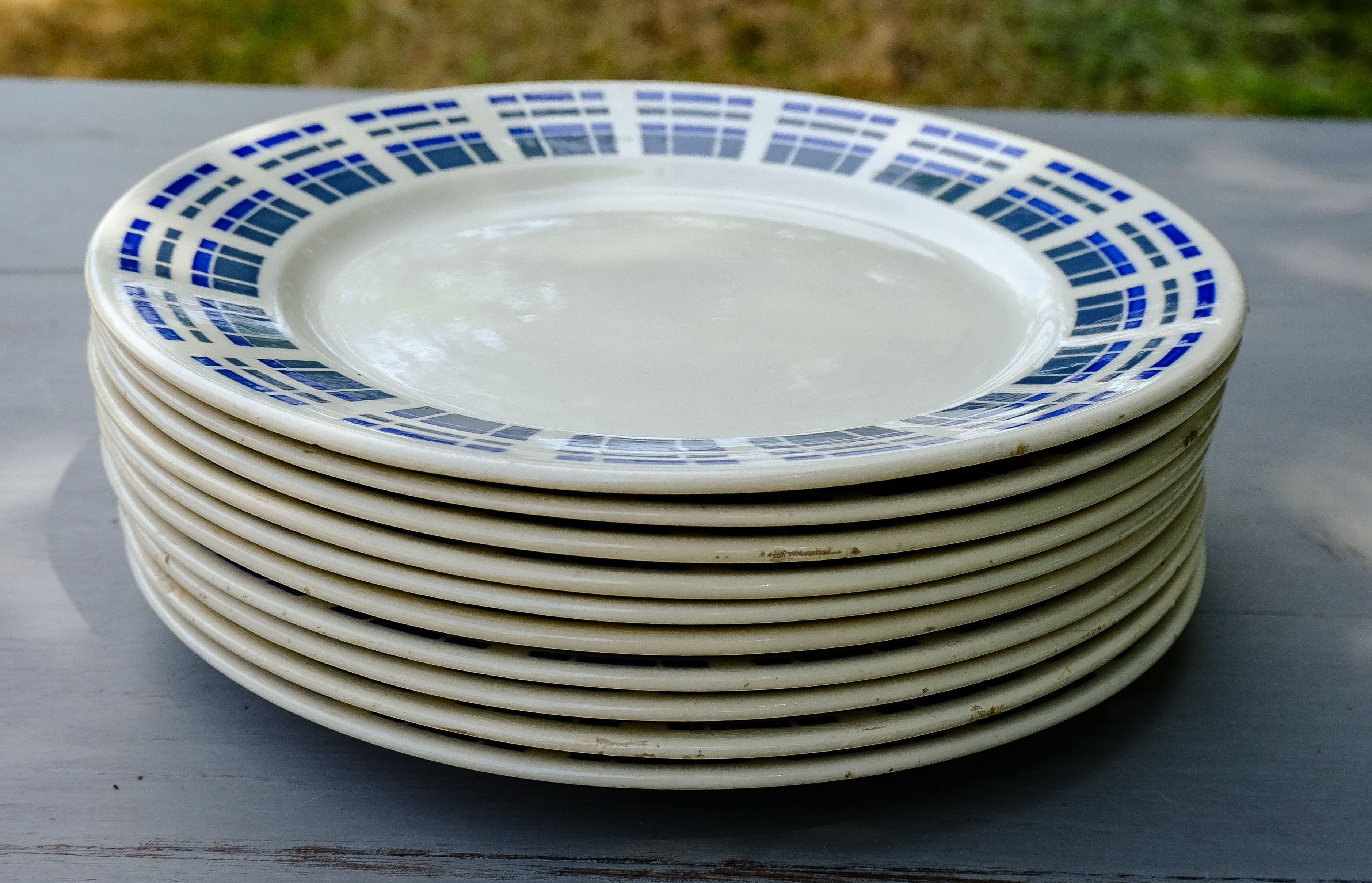Flat plates faience Badonvillier