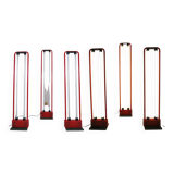 3 floor lamps Zerbetto Flli. model "DUO" designed by Boccato, Gigante and Zambusi in 1978
