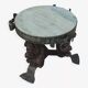 Jean-maurice rothschild (1902-1999) coffee table in wrought iron and marble