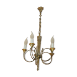 Chandelier with 5 fire hunting in bronze