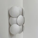Vintage wall light, ABS and white lacquered metal, France, 1980.