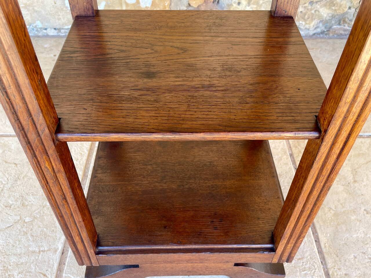 Console Art Deco a 3 niveaux en noyer, Circa 1930s