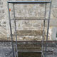 Vintage 1970s Rectangular Chrome High Shelf with 5 Smoked Glass Shelves