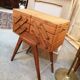 Worker sewing box feet compass
