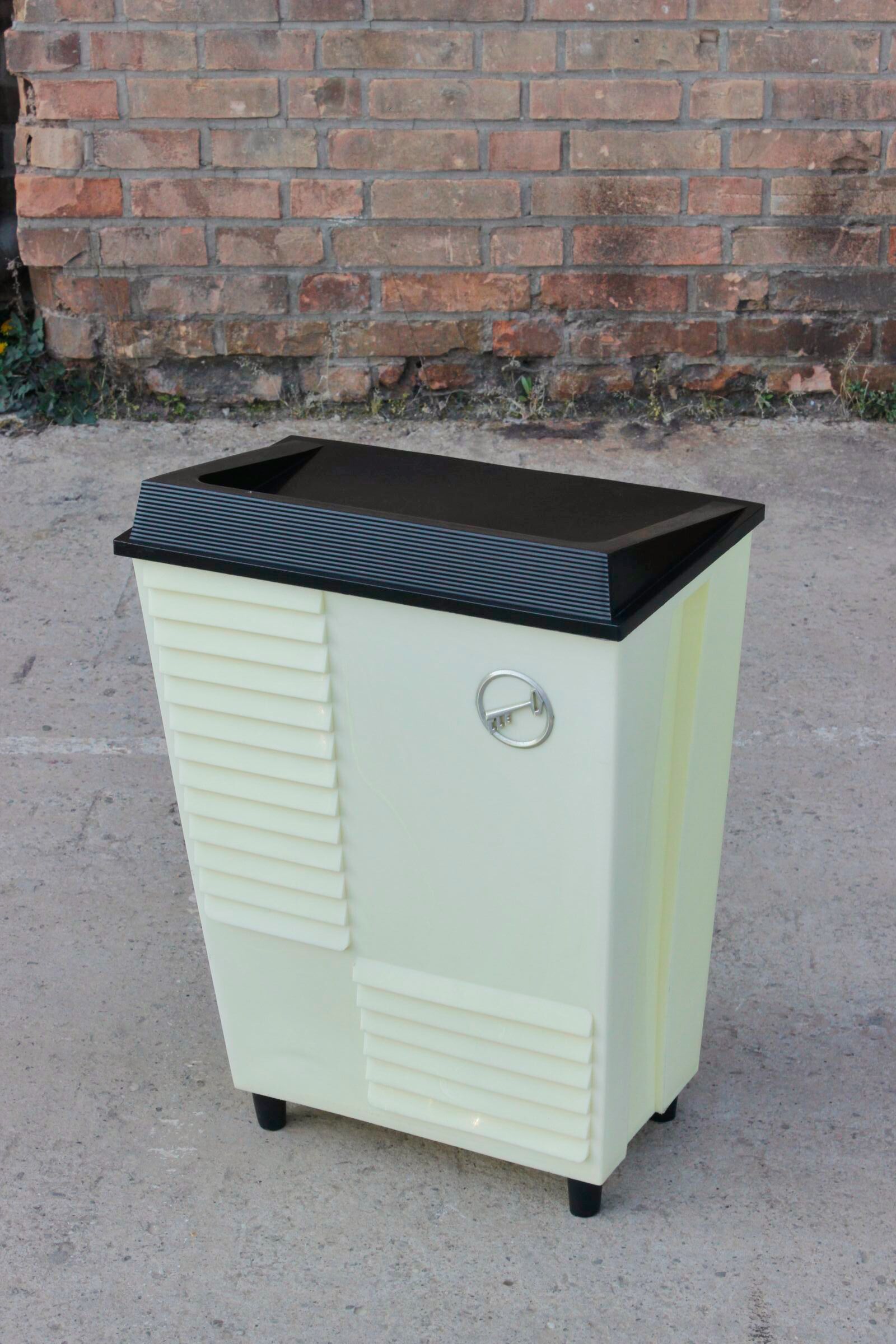 Vintage plastic laundry basket, France 1950s