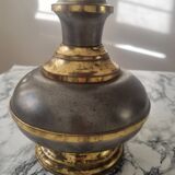 Vintage gold and grey metal lamp base
