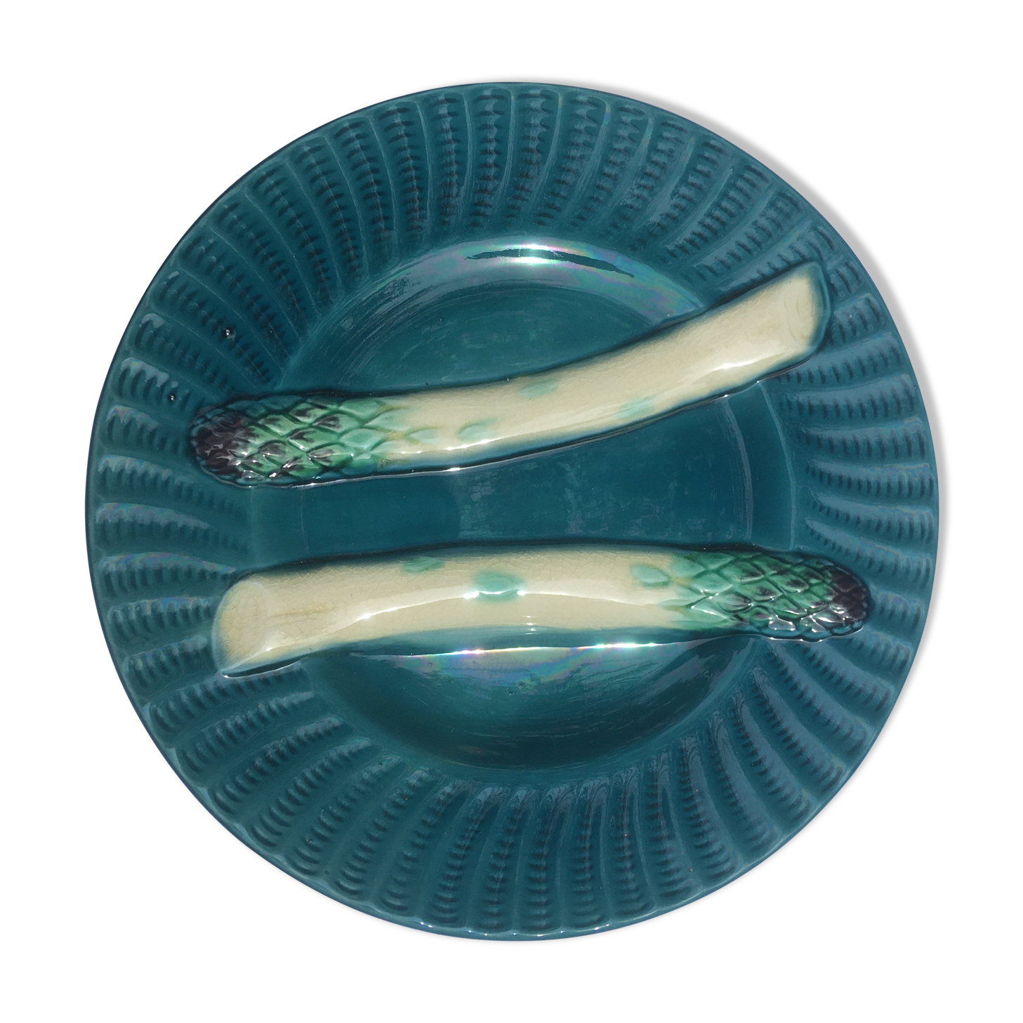 6 asparagus plates in dabbling