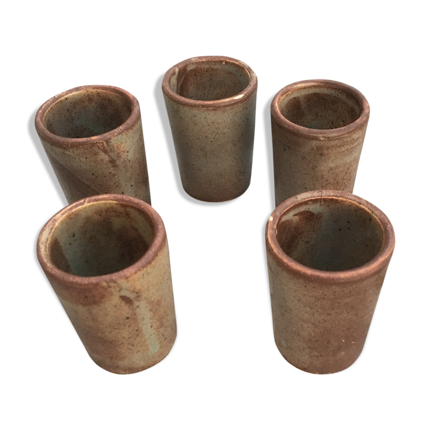 Lot de 5 gobelets en grès