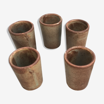 Lot of 5 sandstone cups