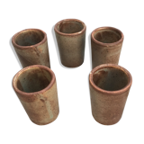 Lot de 5 gobelets en grès