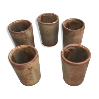 Lot of 5 sandstone cups